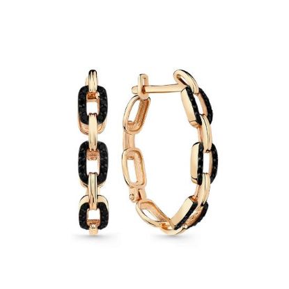 Изображение Золотые серьги с фианитами