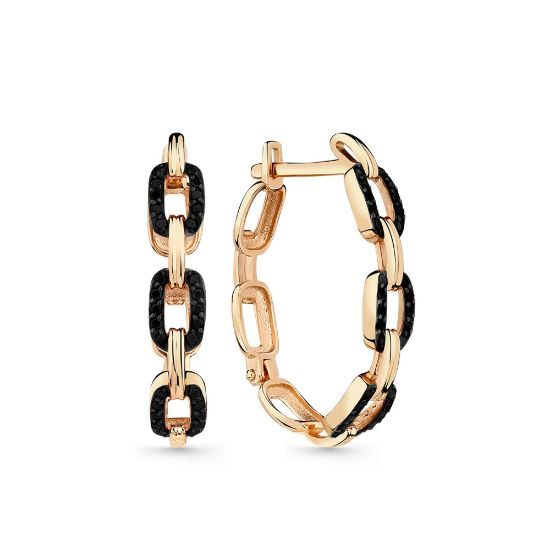 Изображение Золотые серьги с фианитами