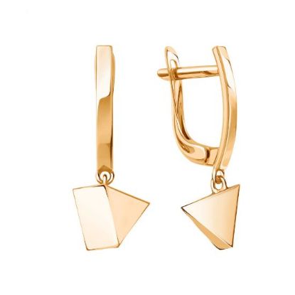 Изображение Золотые серьги-подвески 585 пробы