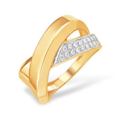 Изображение Золотое кольцо с фианитами