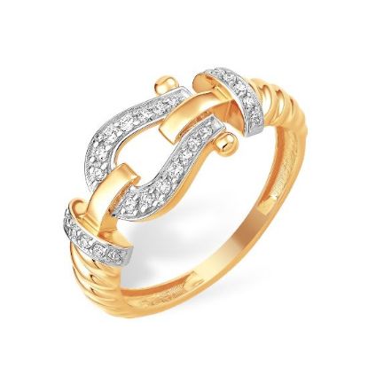 Изображение Золотое кольцо с фианитами