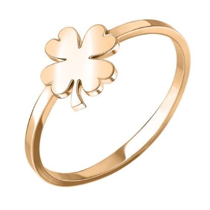 Изображение Золотое кольцо "Клевер" 585 пробы