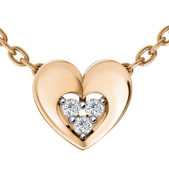 Изображение Золотая подвеска "Сердечко"