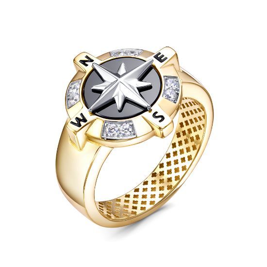 Изображение Золотая печатка с ониксом