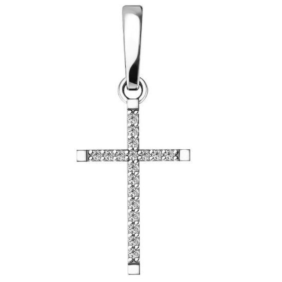 Изображение Золотой крестик с фианитами