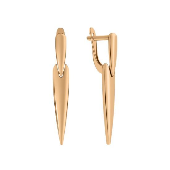 Изображение Золотые серьги-подвески 585 пробы