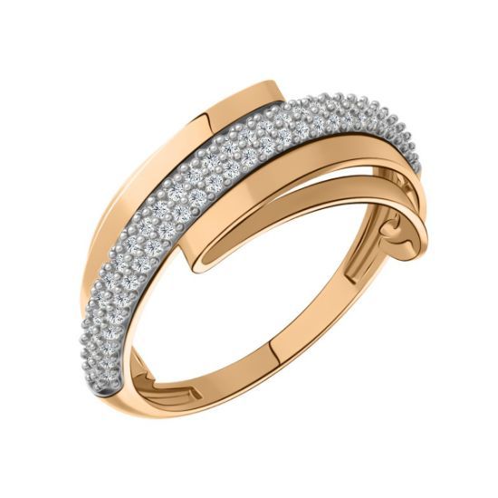 Изображение Золотое кольцо с фианитами