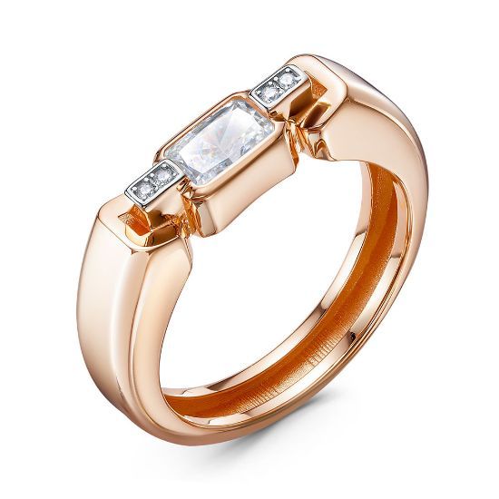 Изображение Золотое кольцо с бриллианитом