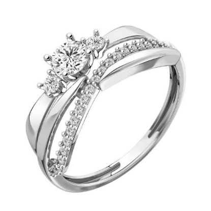 Изображение Золотое кольцо с фианитами