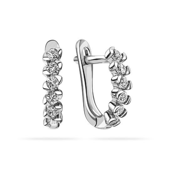 Изображение Золотые серьги с фианитами