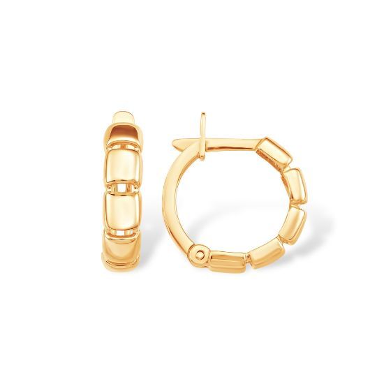 Изображение Золотые серьги-кольца 585 пробы