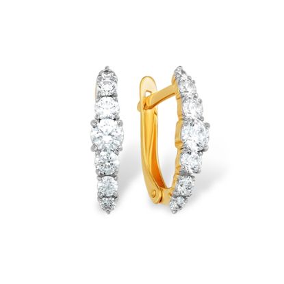 Изображение Золотые серьги с фианитами