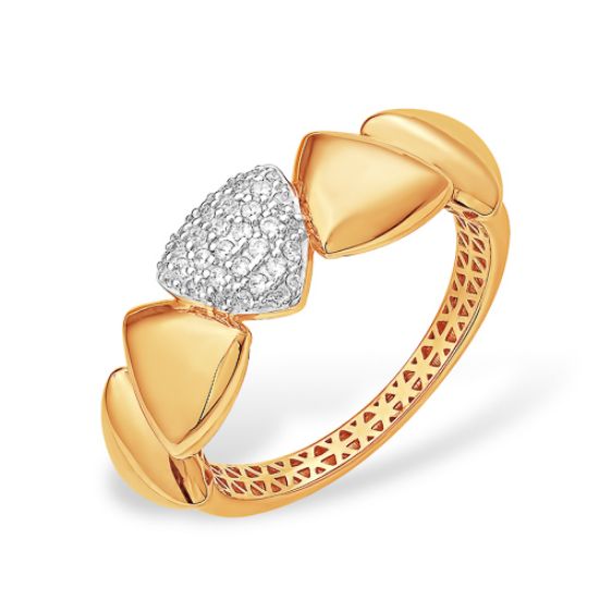 Изображение Золотое кольцо с фианитами