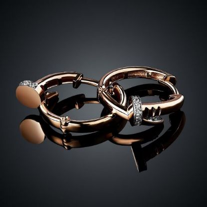 Изображение Золотые серьги "Гвоздь"