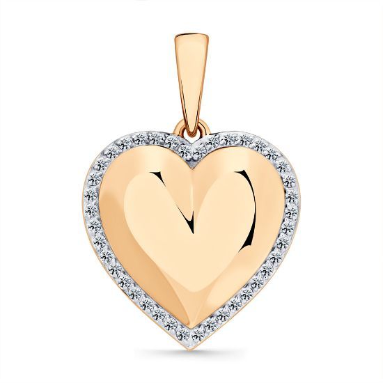 Изображение Золотая подвеска "Сердечко"