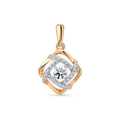 Изображение Золотая подвеска с фианитами