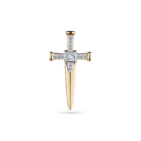 Изображение Золотой подвес с фианитами