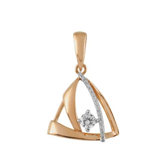 Изображение Золотая подвеска с фианитами