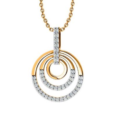 Изображение Золотая подвеска с фианитами