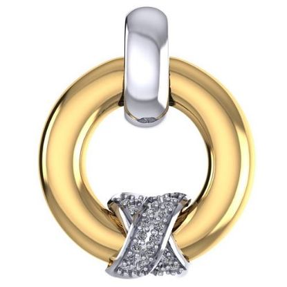 Изображение Золотая подвеска с фианитами