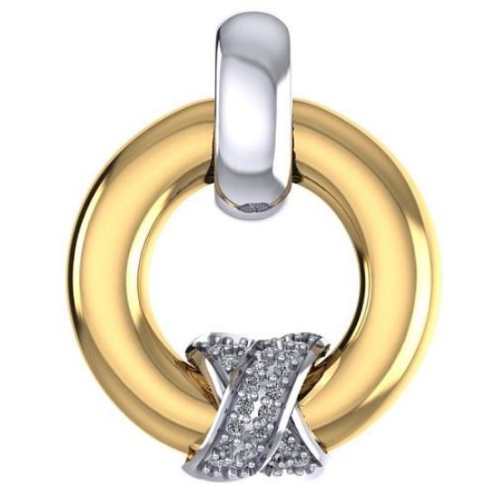 Изображение Золотая подвеска с фианитами