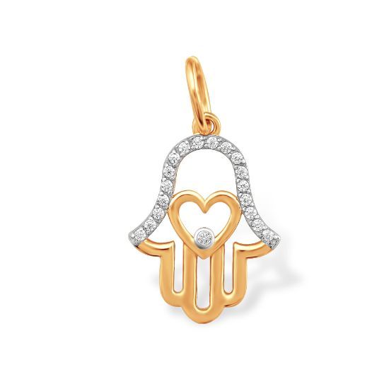 Изображение Золотая подвеска "Хамса"