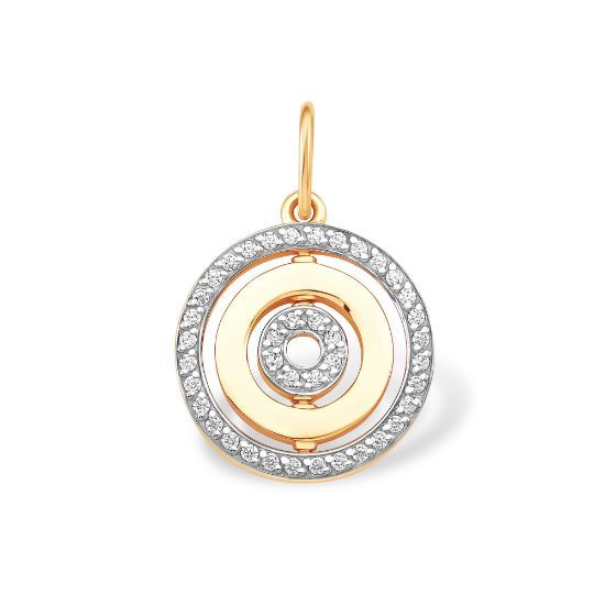 Изображение Золотая подвеска с фианитами