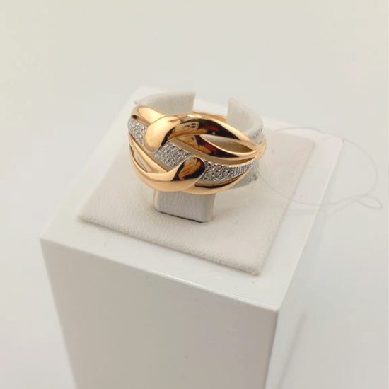 Изображение Золотое кольцо с фианитами