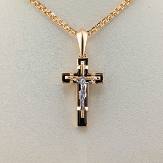 Изображение Золотой крест с агатом