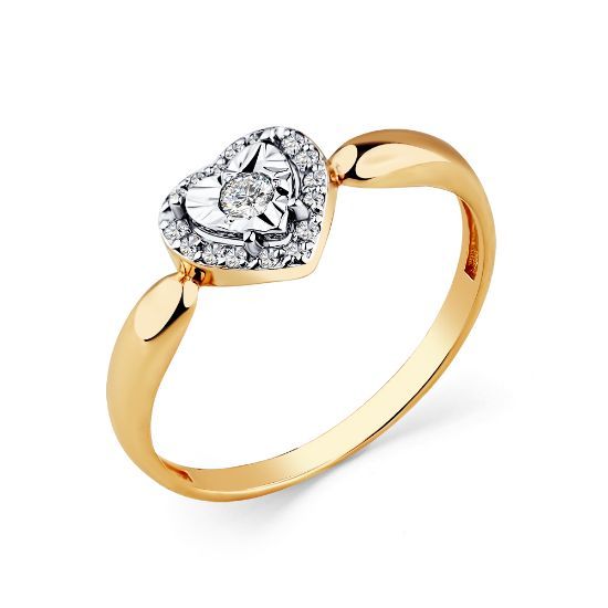 Изображение Золотое кольцо "Сердце"