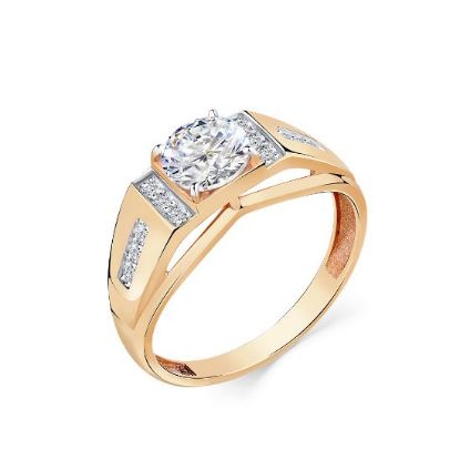 Изображение Золотое кольцо с фианитами