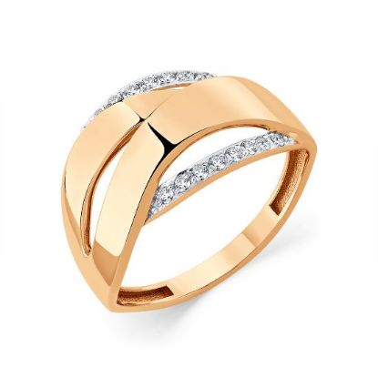 Изображение Золотое кольцо с фианитами