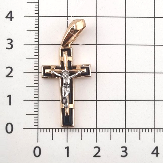 Изображение Золотой крест с агатом