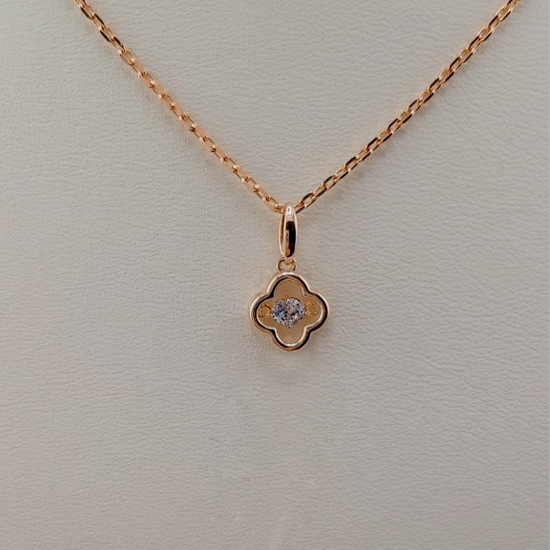 Изображение Золотой подвес с фианитом