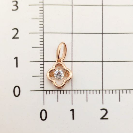 Изображение Золотой подвес с фианитом