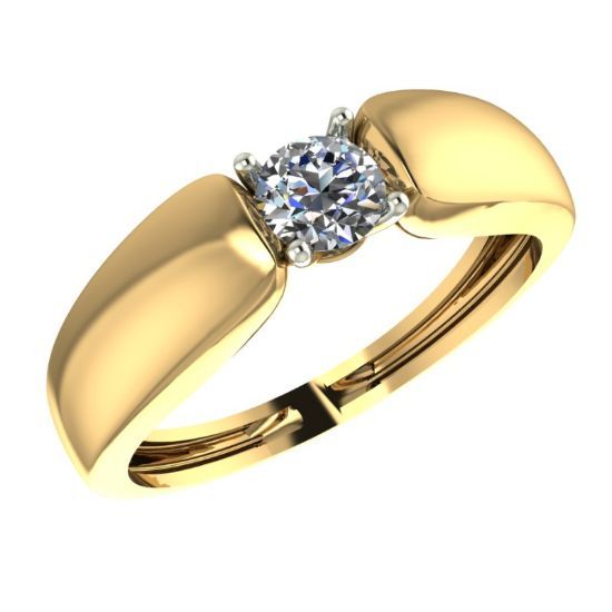 Изображение Золотое кольцо с фианитом