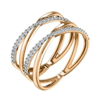 Изображение Золотое кольцо с фианитами