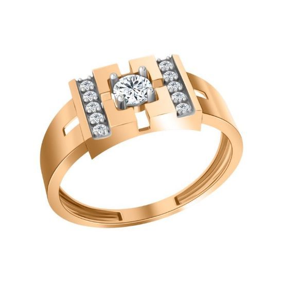 Изображение Золотое кольцо с фианитами