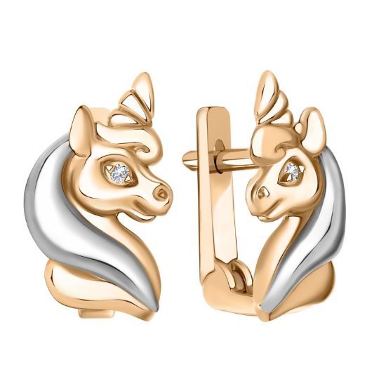 Изображение Золотые детские серьги