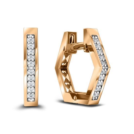 Изображение Золотые серьги с фианитами