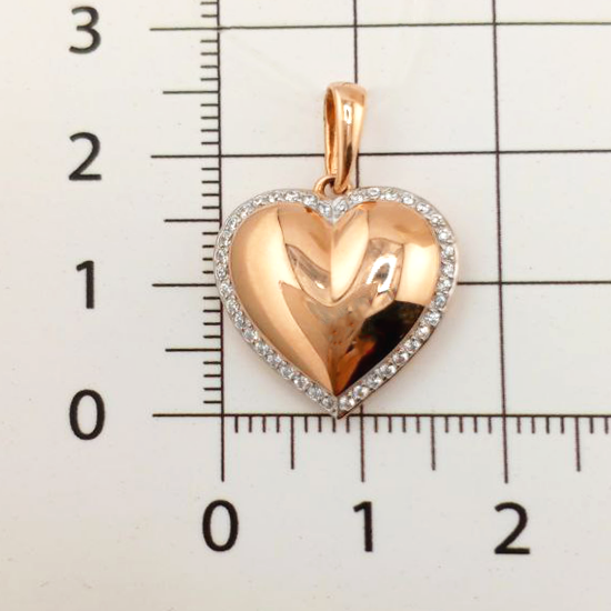 Изображение Золотая подвеска "Сердечко"