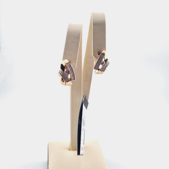 Изображение Серьги золотые с бриллианитом