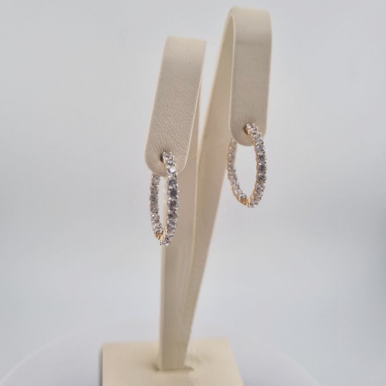 Изображение Золотые серьги с фианитами