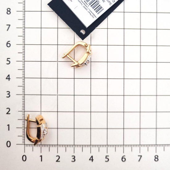 Изображение Золотые серьги 585 пробы