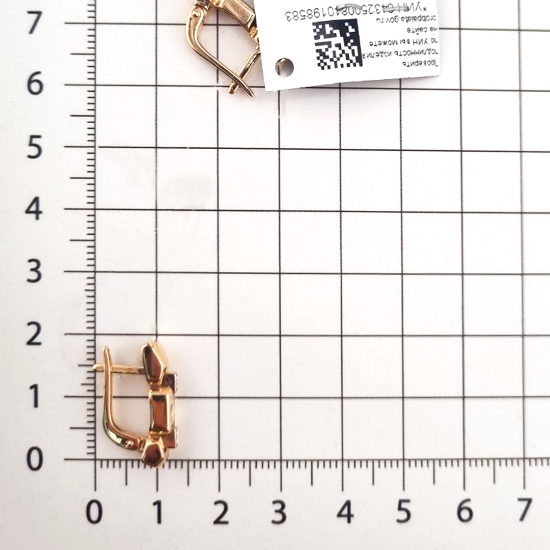 Изображение Золотые серьги с бриллианитами