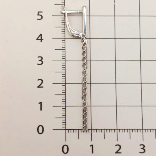 Изображение Золотые серьги-подвески 585 пробы