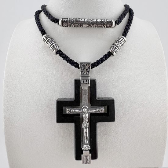 Изображение Крест на дереве с серебром