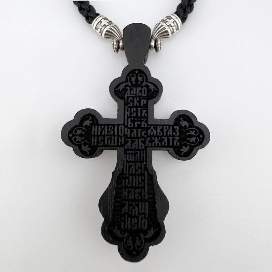 Изображение Крест на дереве с серебром 925 пробы