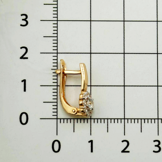 Изображение Золотые серьги с фианитами