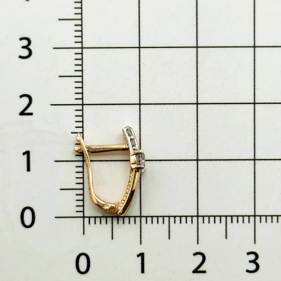 Изображение Золотые серьги с фианитами